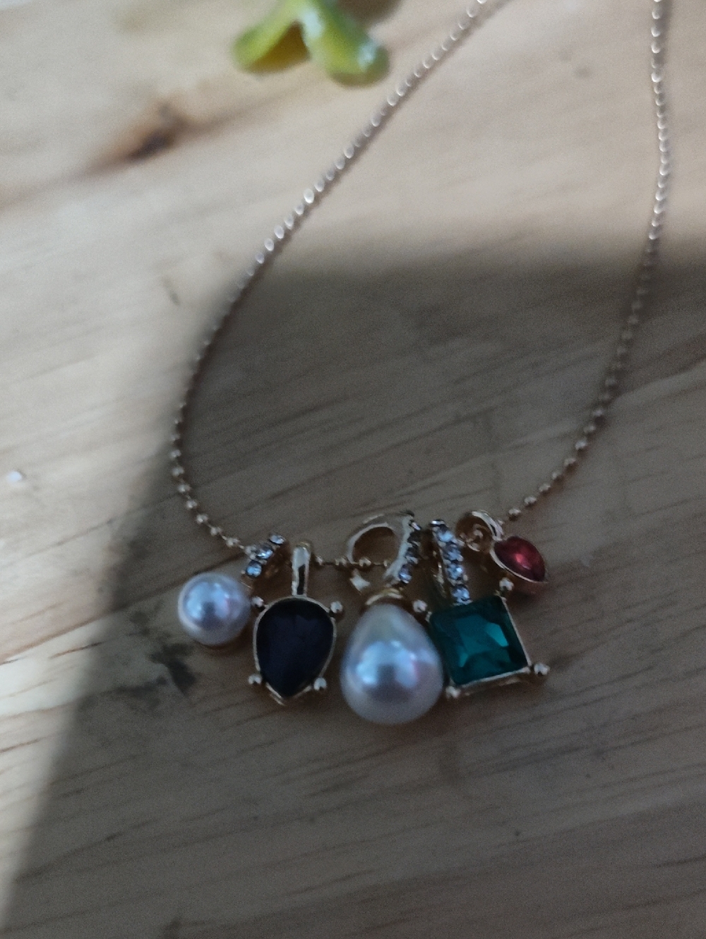 Maurices Gold-Tone Multi-Stone Necklace with Pearls